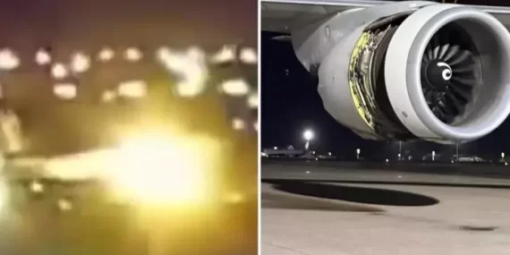 Kargo uçağı havalimanına inişte faciadan döndü