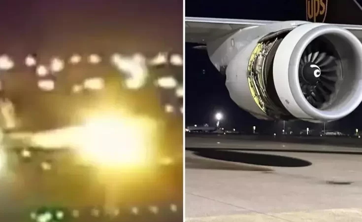 Kargo uçağı havalimanına inişte faciadan döndü